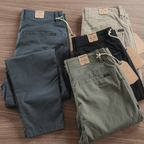 Calça Reta Masculina em Sarja - Kit 4 Unidades